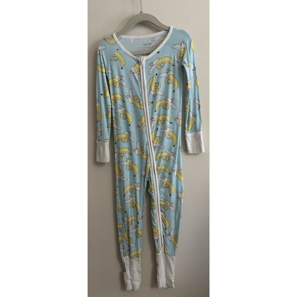 Little Sleepies Bananas Long Sleeve Bamboo 2T Pajama Zipper Toddler Bamboo